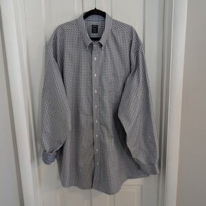 Brooks Brothers Original Polo Shirt SIZE 3XT Plaid Long Sleeve Flip Cuff Office